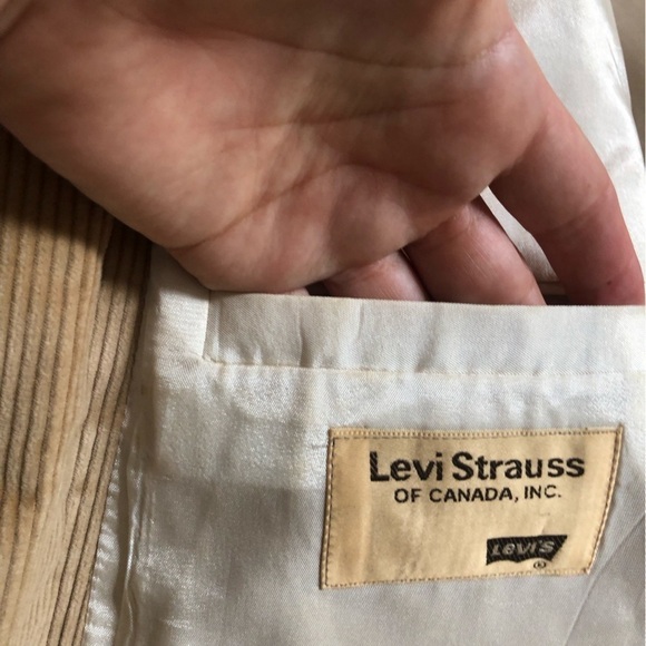 Levi’s Vintage Men’s Tan Corduroy Blazer Sports Coat Large - Picture 9 of 11